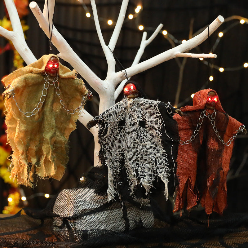 2 pack Glowing Skeleton Hanging Ghost
