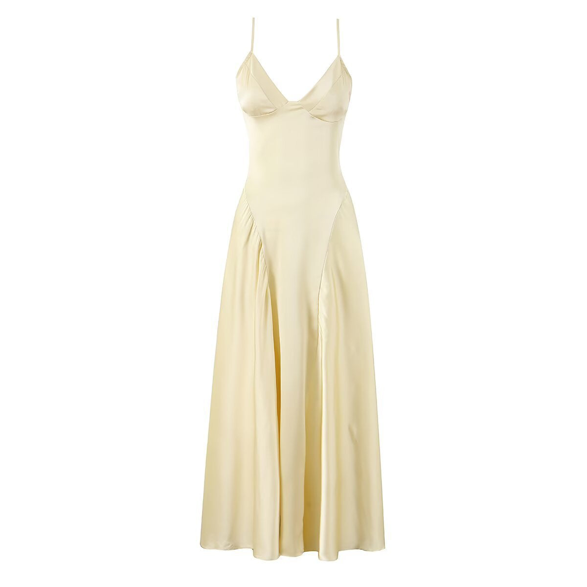 Elegant Tie-Waist Backless Evening Gown