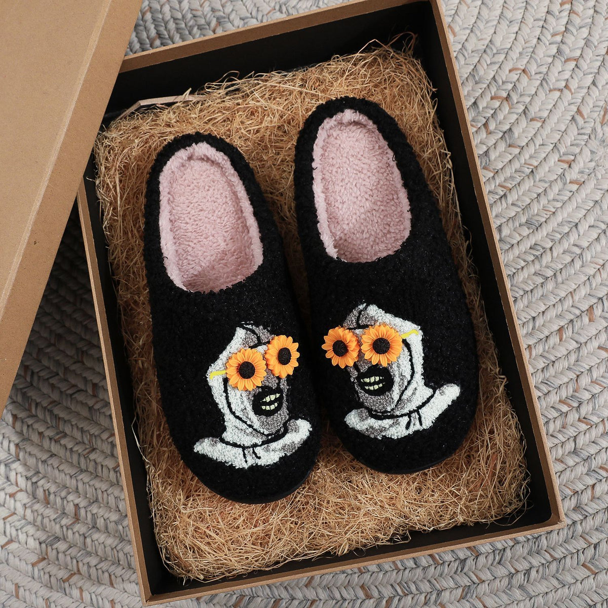Chrysanthemum eye Plush  Slippers Funny Design