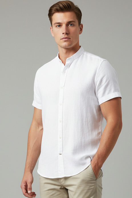 Men's Breathable Linen Short-Sleeve Shirt – Relaxed Summer Fit - product image 1
