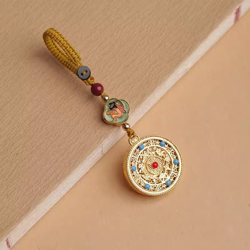 Zodiac Copper Keychain Car Hanging Pendant