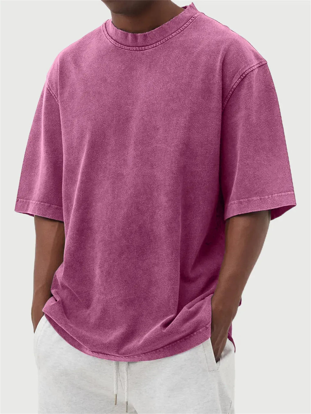 Men's Washed Color Distressed Pullover T-Shirt - product image 6