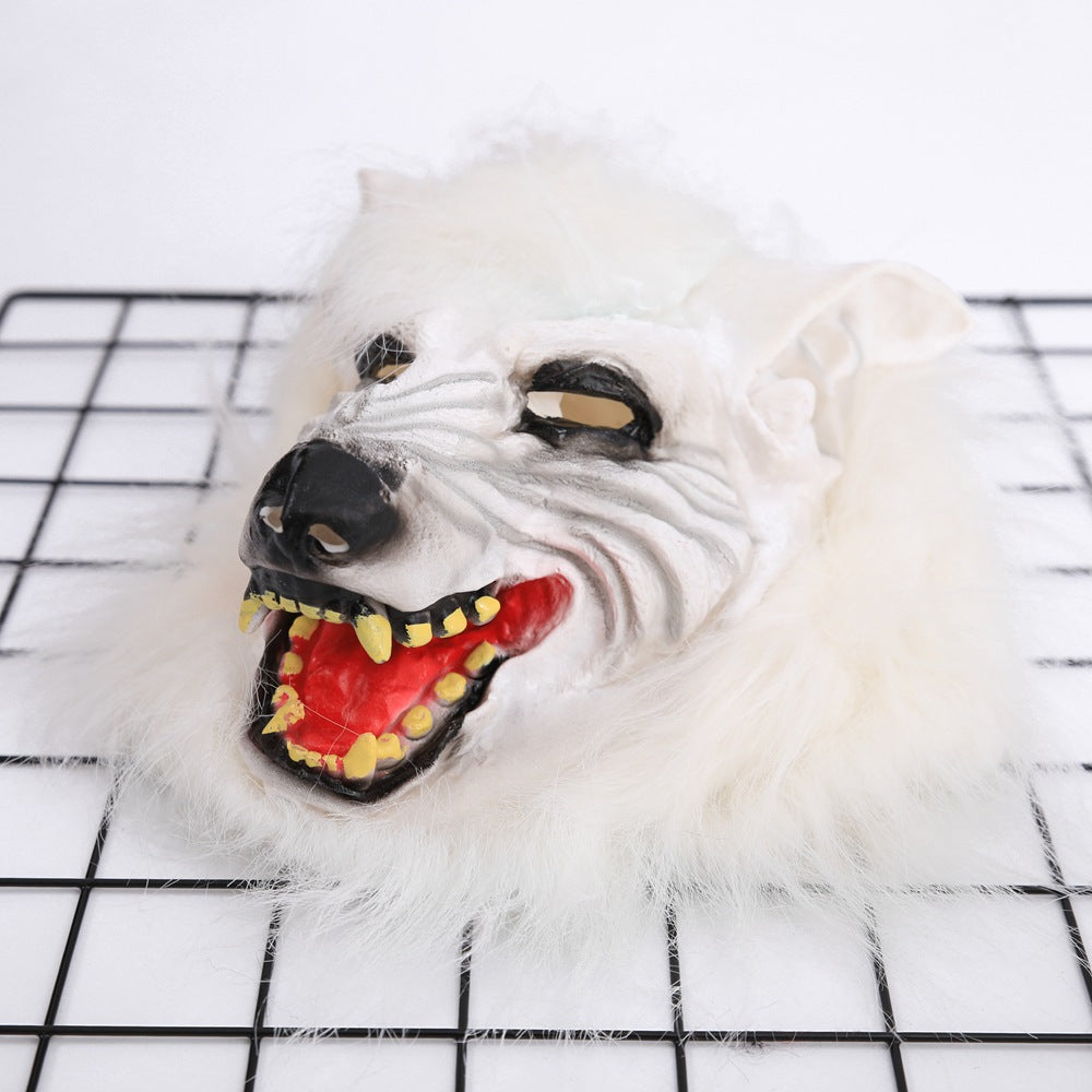 Halloween Wolf Head Mask, Realistic Costume Prop for Adults & Kids