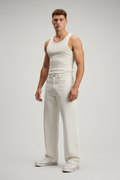 Men's Loose Fit Wide Leg Cotton Trousers - Comfortable Casual Pants - product image 3