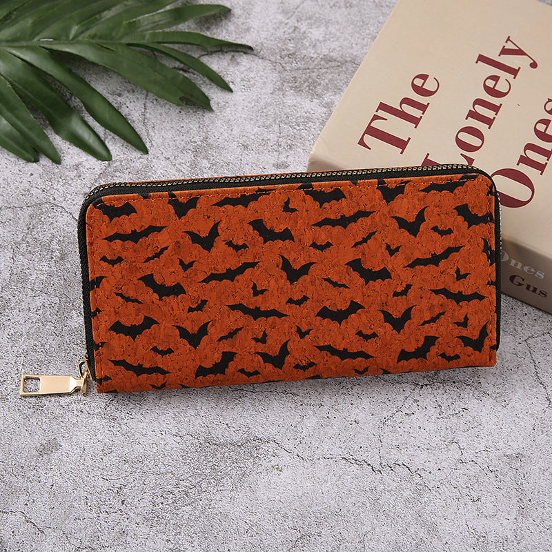Orange Bat Wallet Halloween 