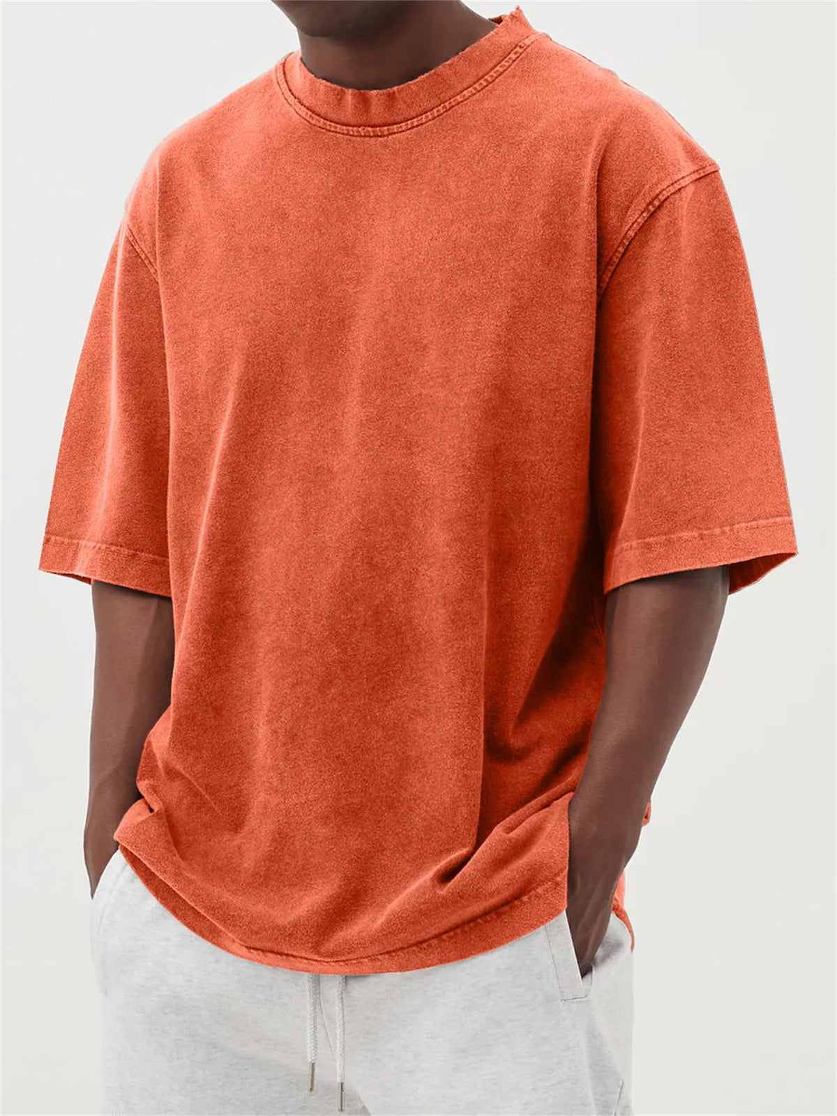 Men's Washed Color Distressed Pullover T-Shirt - product image 7