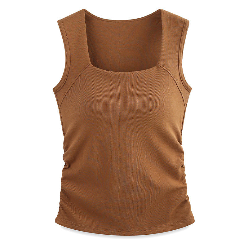 Womens Slim-Fit Square Neck Vest Top