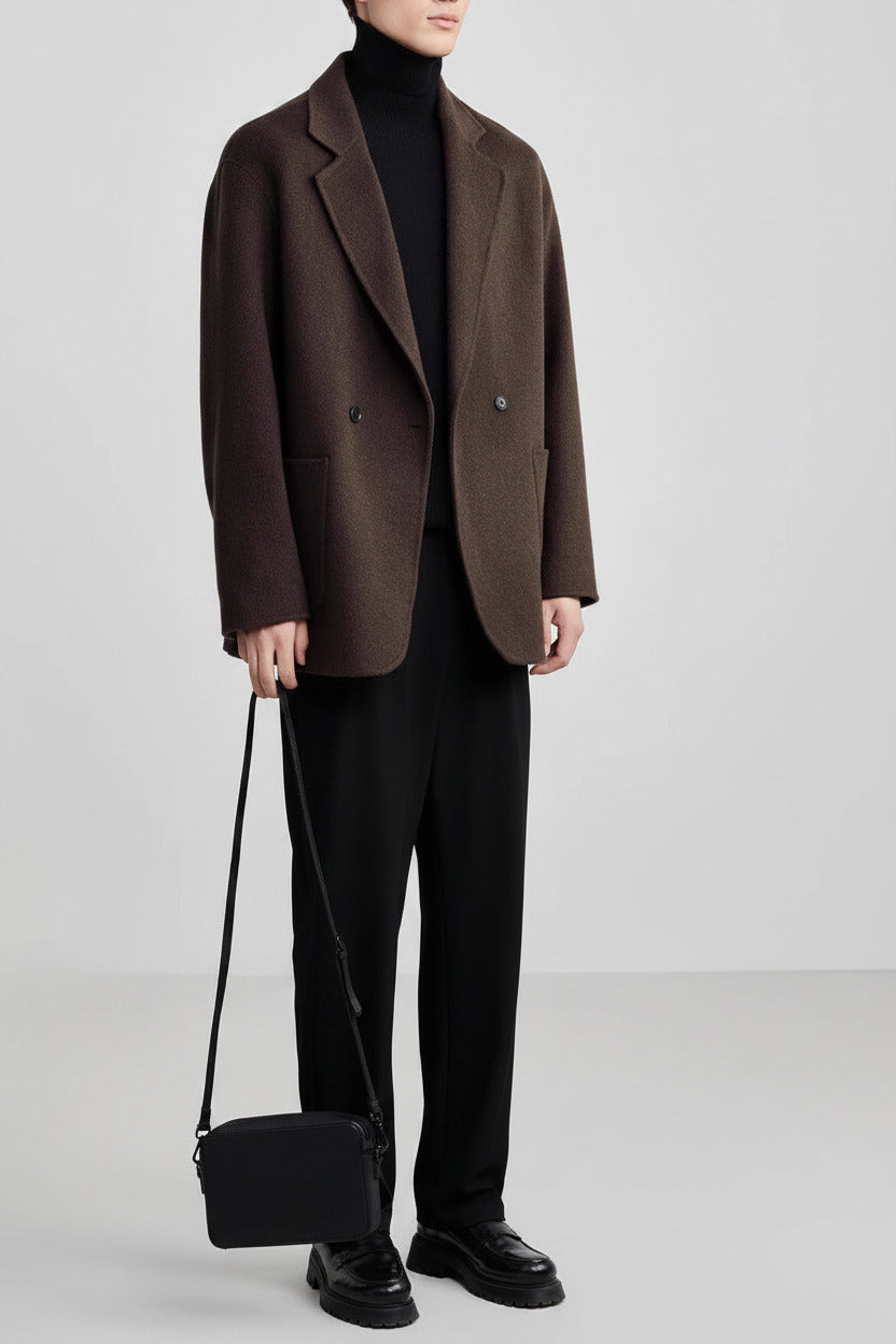 Men's Premium Wool-Blend Double-Breasted Winter Coat - product image 3