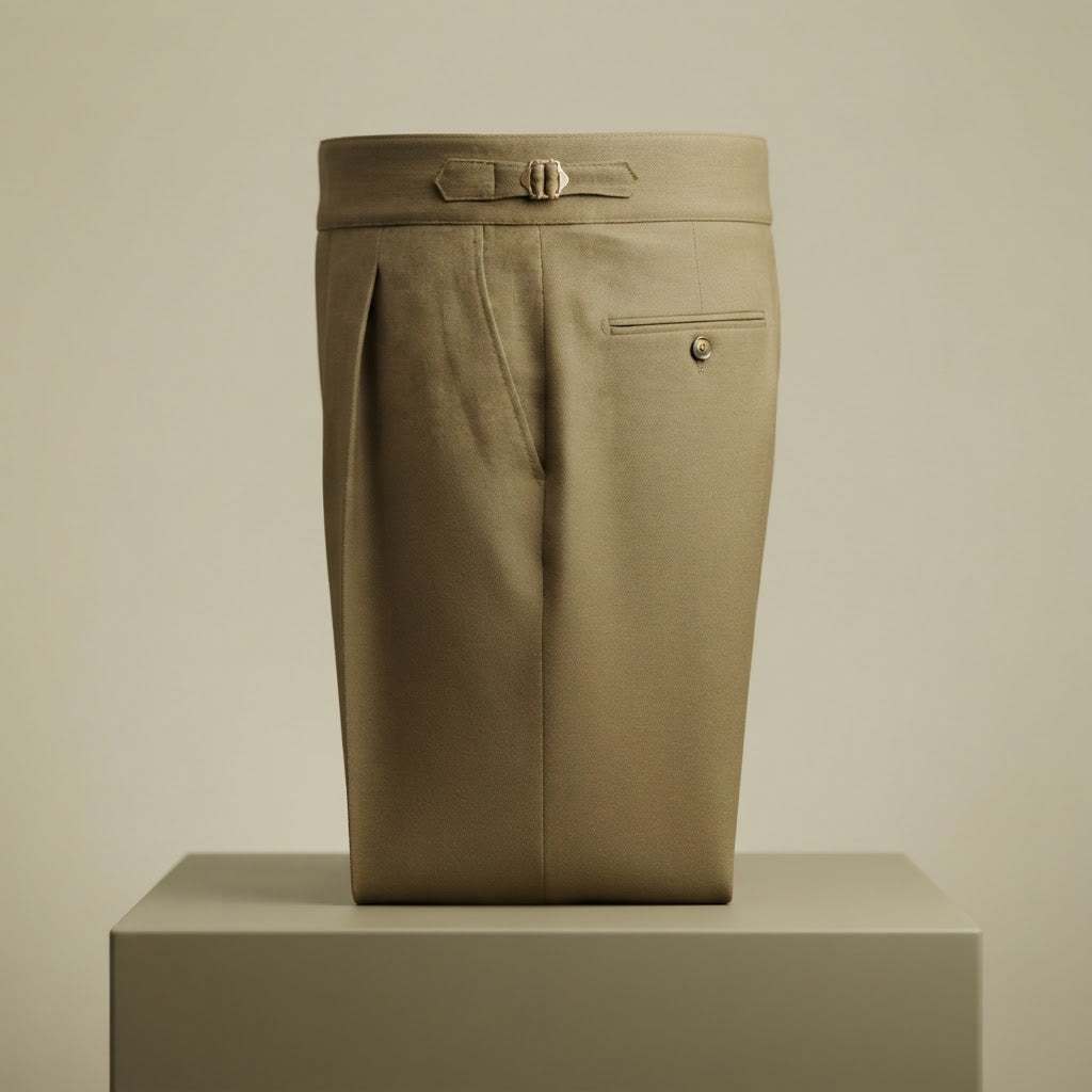 Men's High-Waisted Straight-Leg Trousers with Paris Buckle - product image 9
