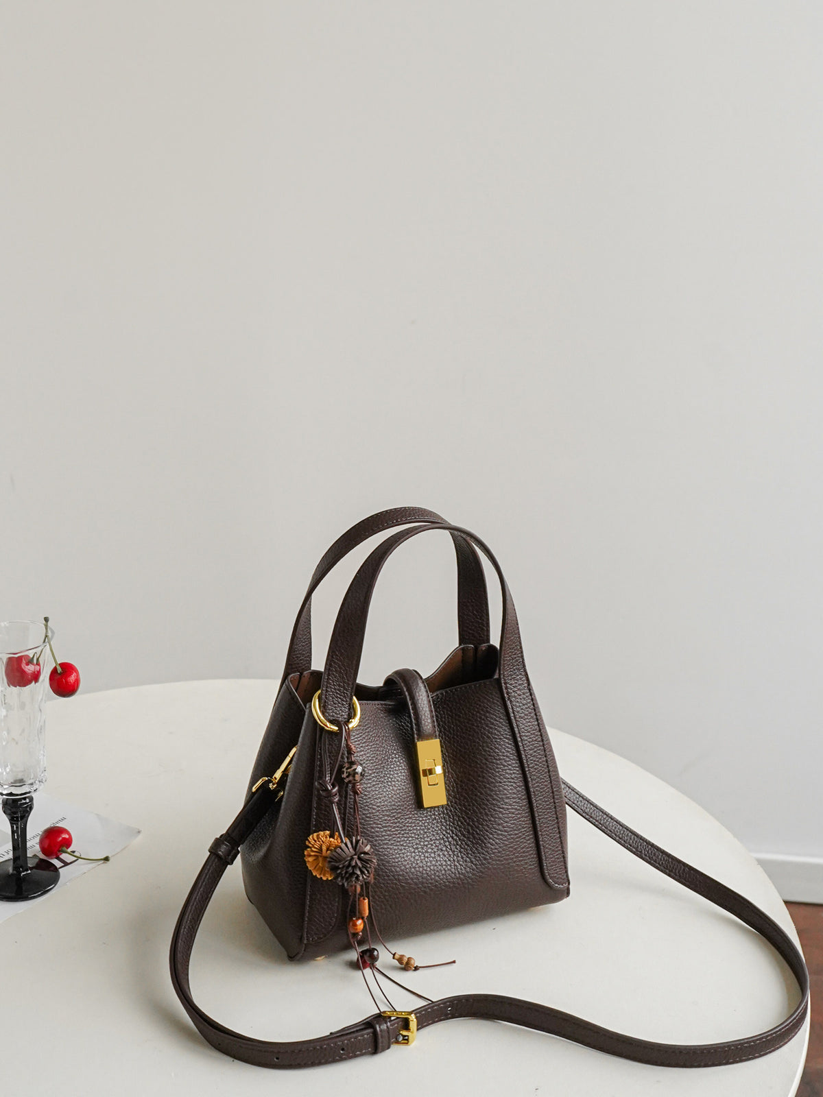 Lychee Pattern Bucket Bag