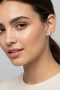 2 Pcs Butterfly Zircon Earring Steel Fashion Jewelry