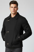 Deconstructed Suede Lapel Jacket