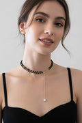 Black Pearl Necklace Women