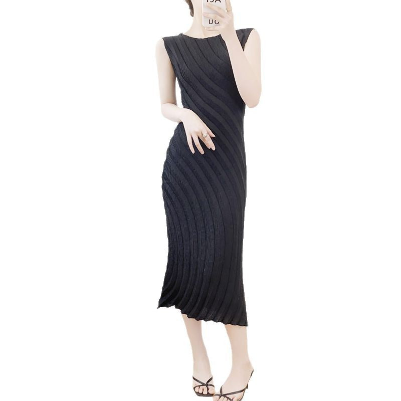 Women’s Pleated Casual Maxi Dress