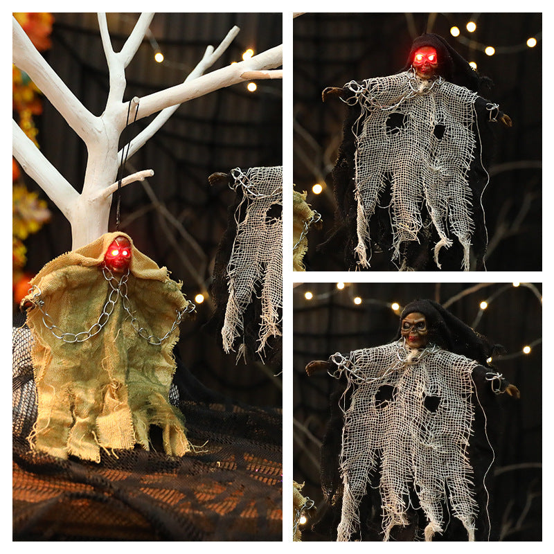 2 pack Glowing Skeleton Hanging Ghost 