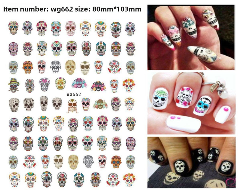 Assorted Halloween nail stickers Pack of 4 