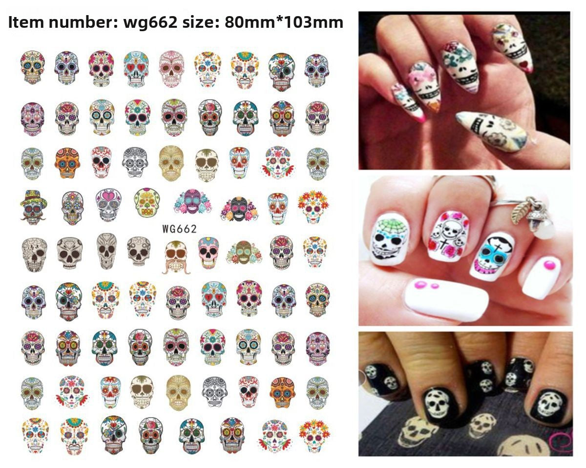 Assorted Halloween nail stickers Pack of 4 