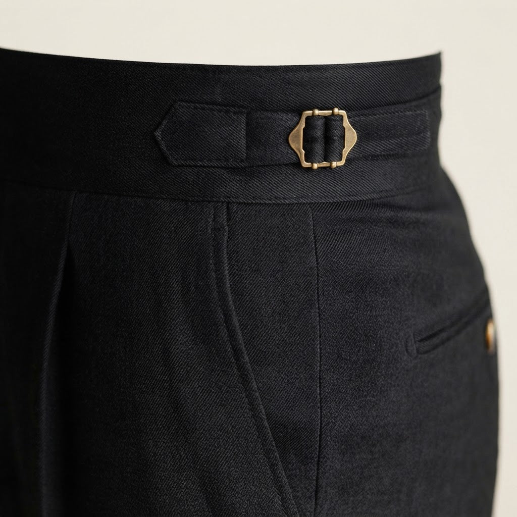 Men's High-Waisted Straight-Leg Trousers with Paris Buckle - product image 7