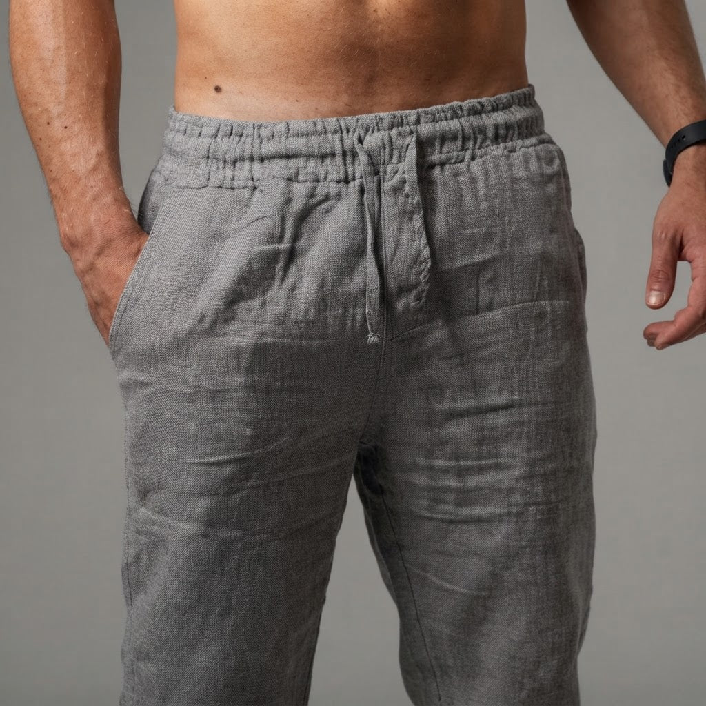 Men's Breathable Cotton and Linen Sports Pants - product image 8