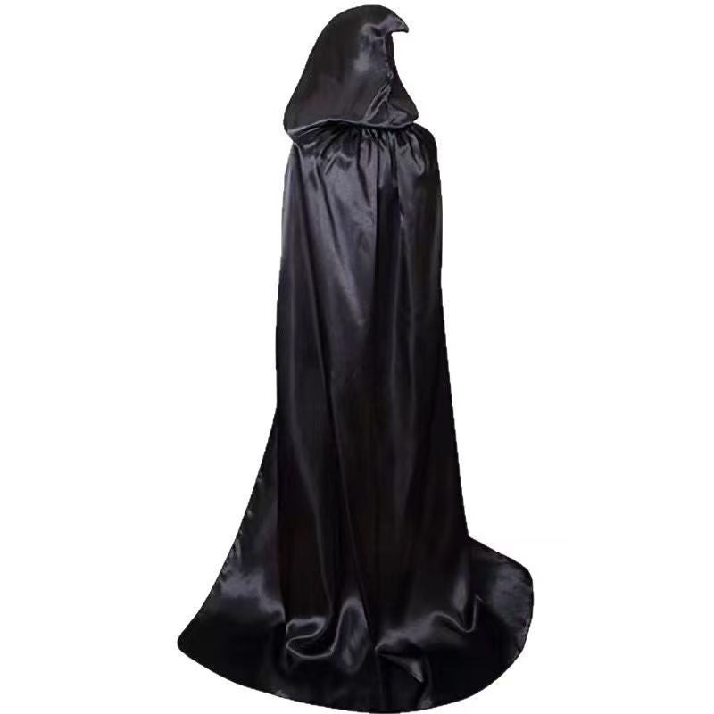 Role-Playing Grim Reaper Cape with Hood Halloween Adult