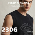 Vintage-Inspired Heavyweight Distressed Sleeveless T-Shirt