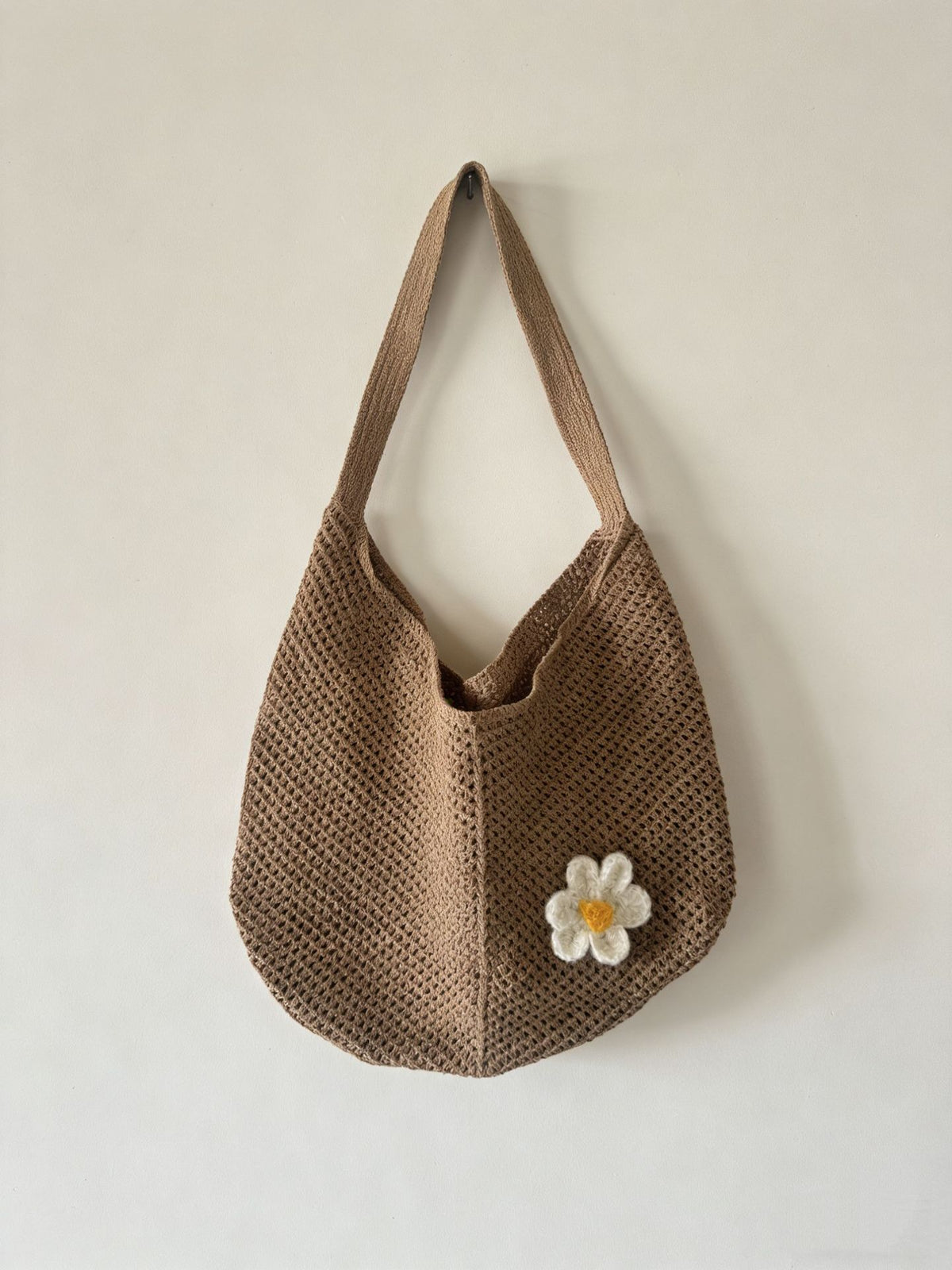 Flower Patch Woven Shoulder Bag