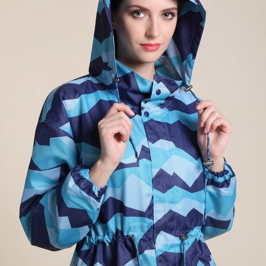 Lightweight Waterproof Long Rain Poncho - Packable Protection