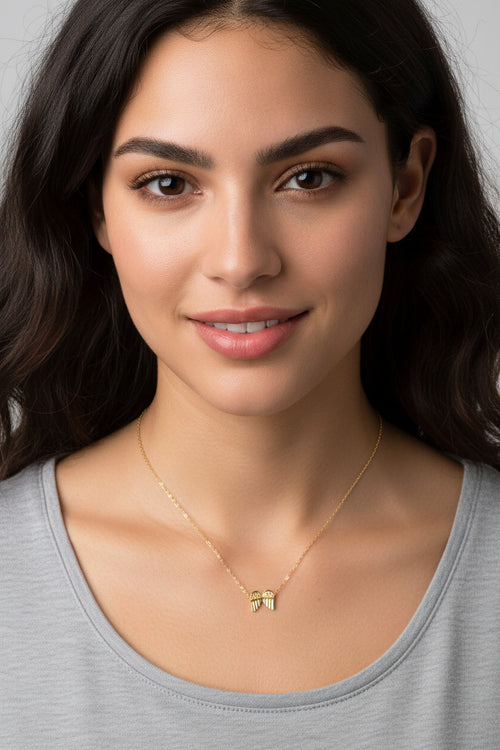 2 Pc Angel Wing Pendant Necklace with Card