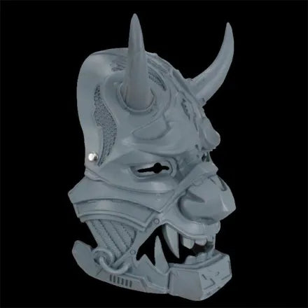 Blue neon warrior mask