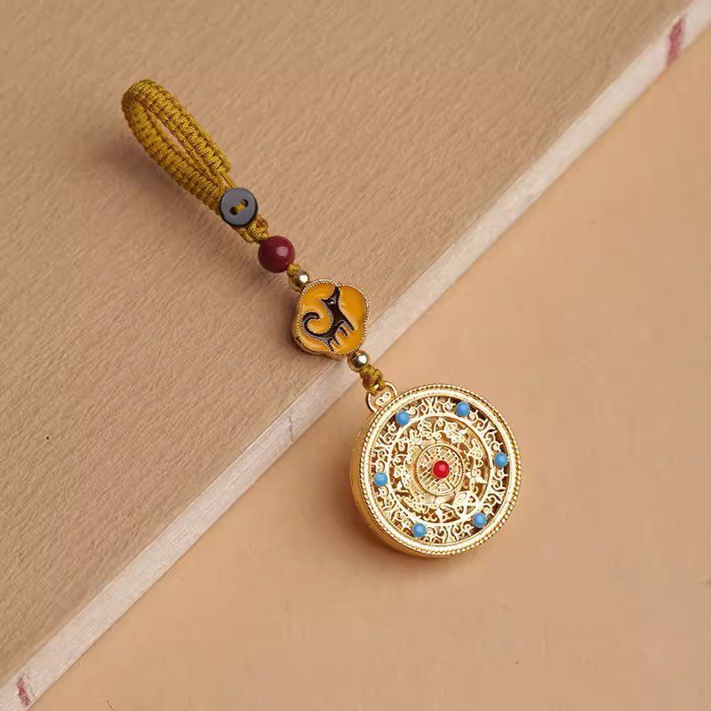 Zodiac Copper Keychain Car Hanging Pendant