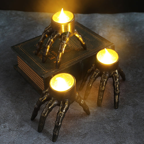 3 Pack Skull Ghost Hand Props Candle Light