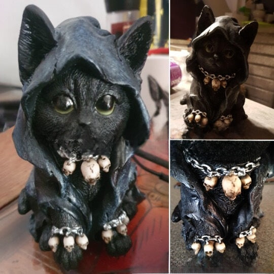 Halloween Black Cat Resin Craft Ornament