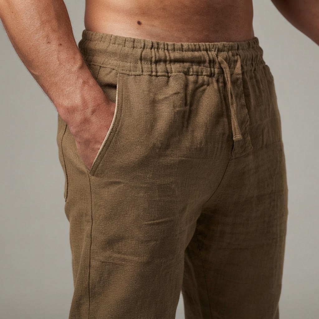 Men's Breathable Cotton and Linen Sports Pants - product image 10