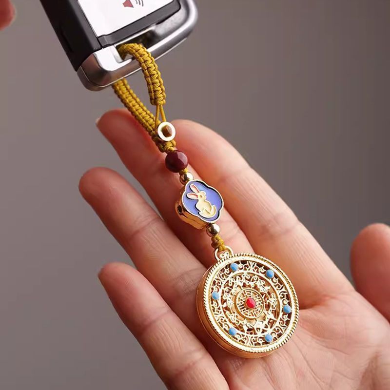 Zodiac Copper Keychain Car Hanging Pendant