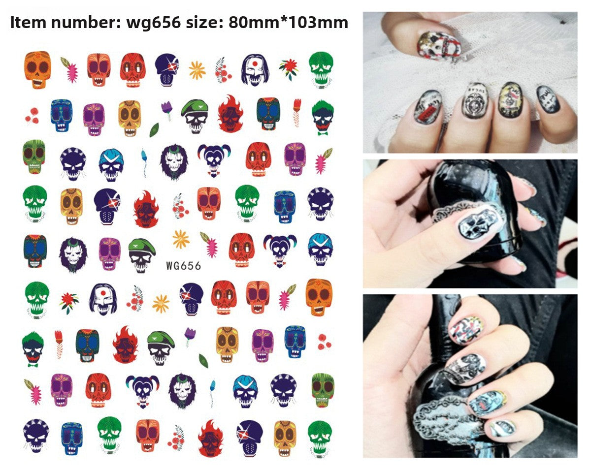 Assorted Halloween nail stickers Pack of 4 w