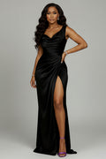 Solid-color Party Dress