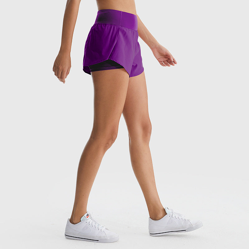Womens Quick-Dry Yoga Running Shorts