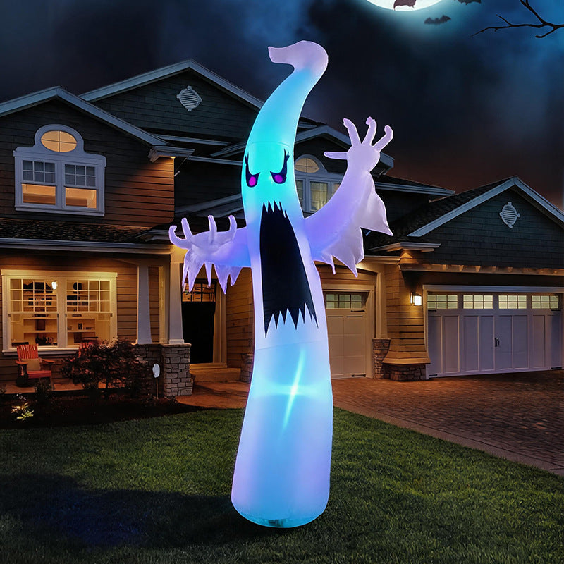 12 Feet Giant Inflatable Ghost LED Halloween Yard Decoration
