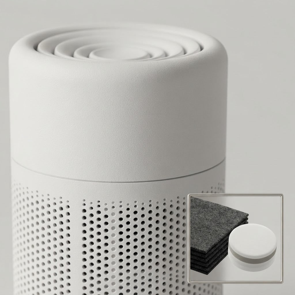 Compact USB HEPA Air Purifier for Desktops and Small Rooms