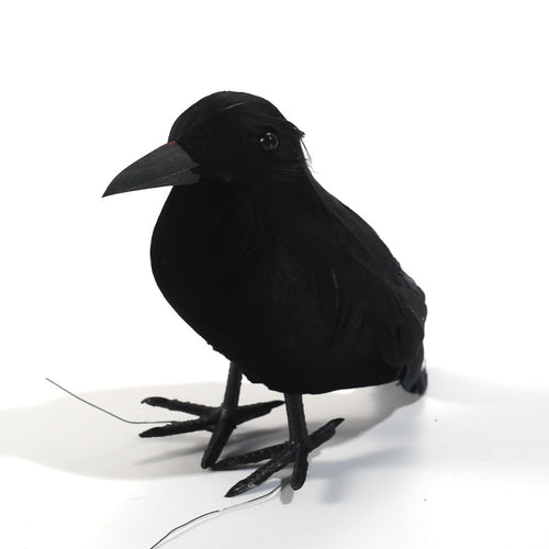 3 Piece Black Crow Feather Halloween Decoration
