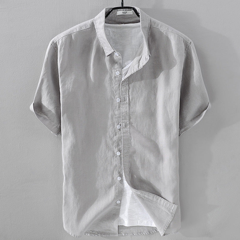 Men's Breathable Linen Short-Sleeve Shirt – Relaxed Summer Fit - product image 40
