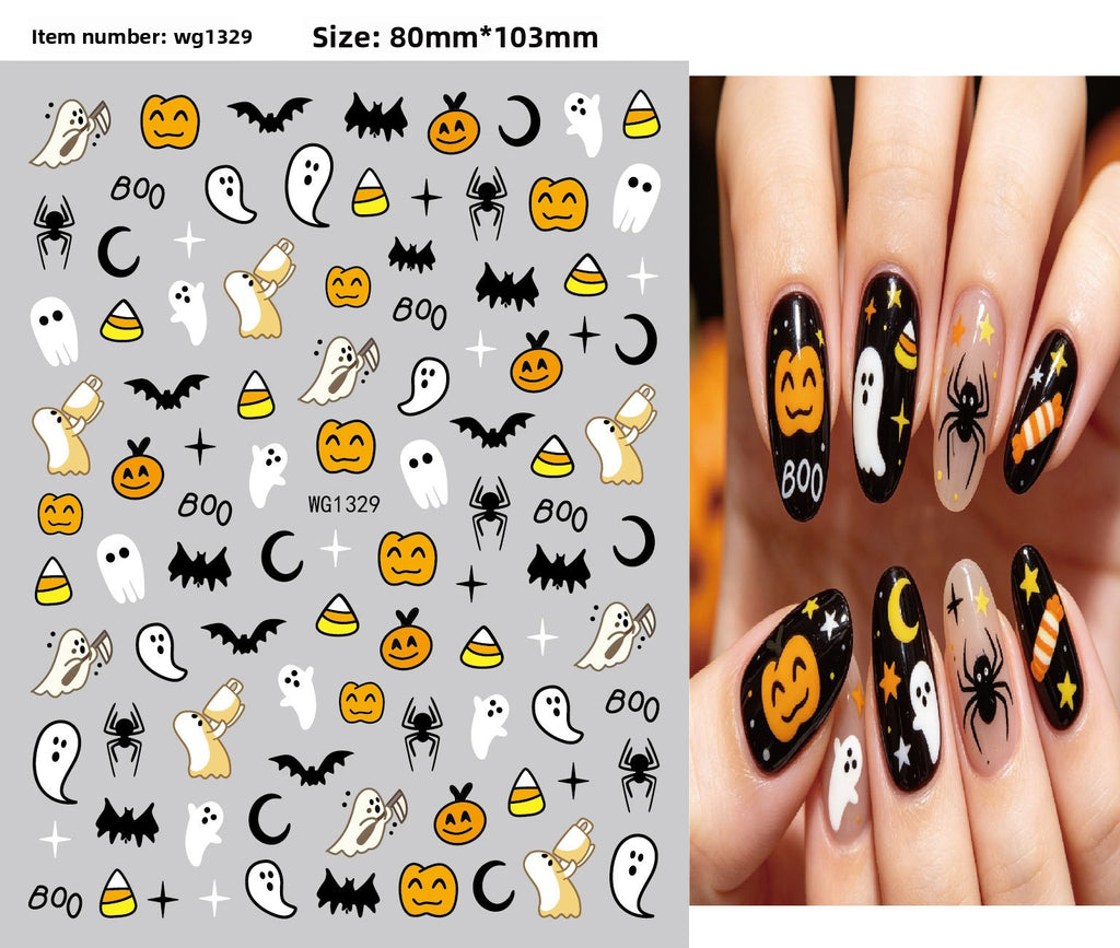 Halloween nail stickers Pack of 4 w