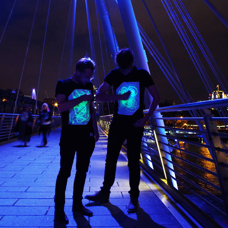 Glow in the Dark Cotton T-Shirt with UV Pen