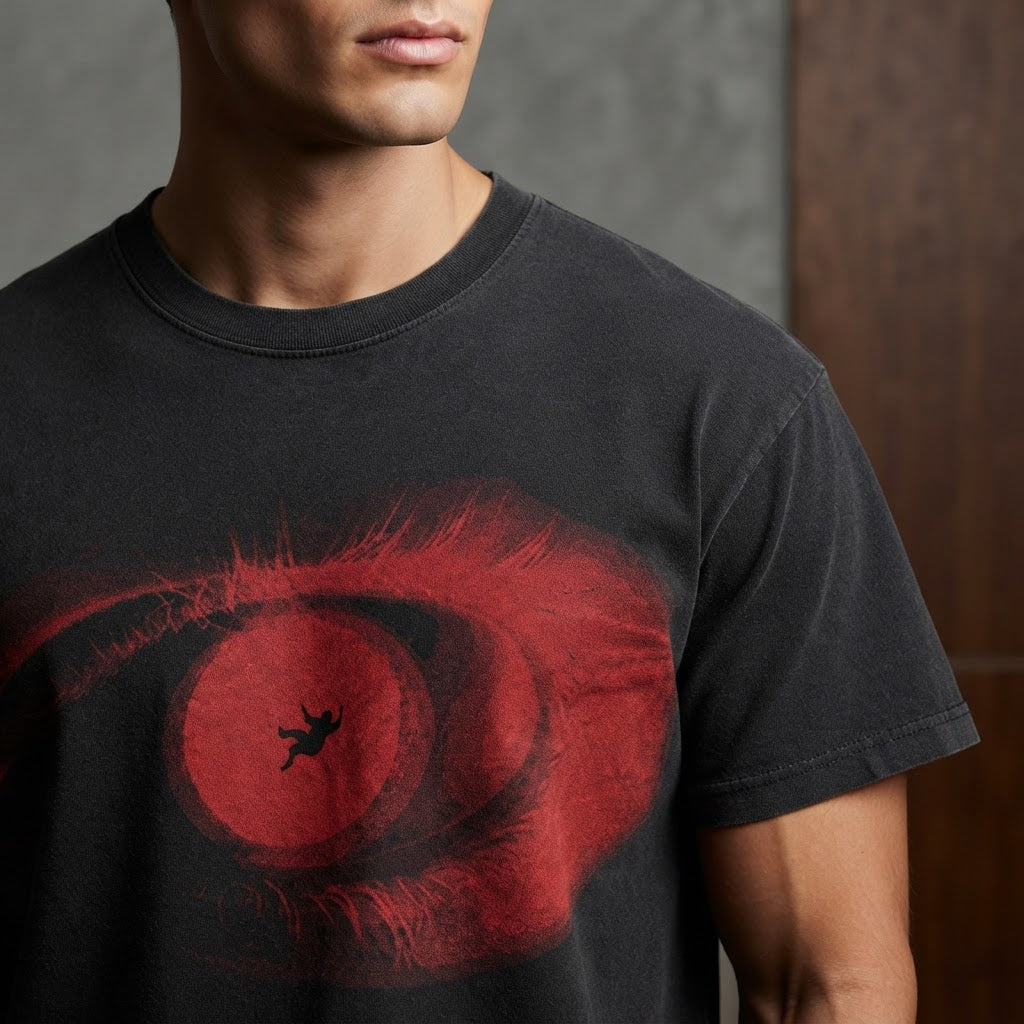 Oversized Y2K Abstract Graphic Print Cotton T-Shirt