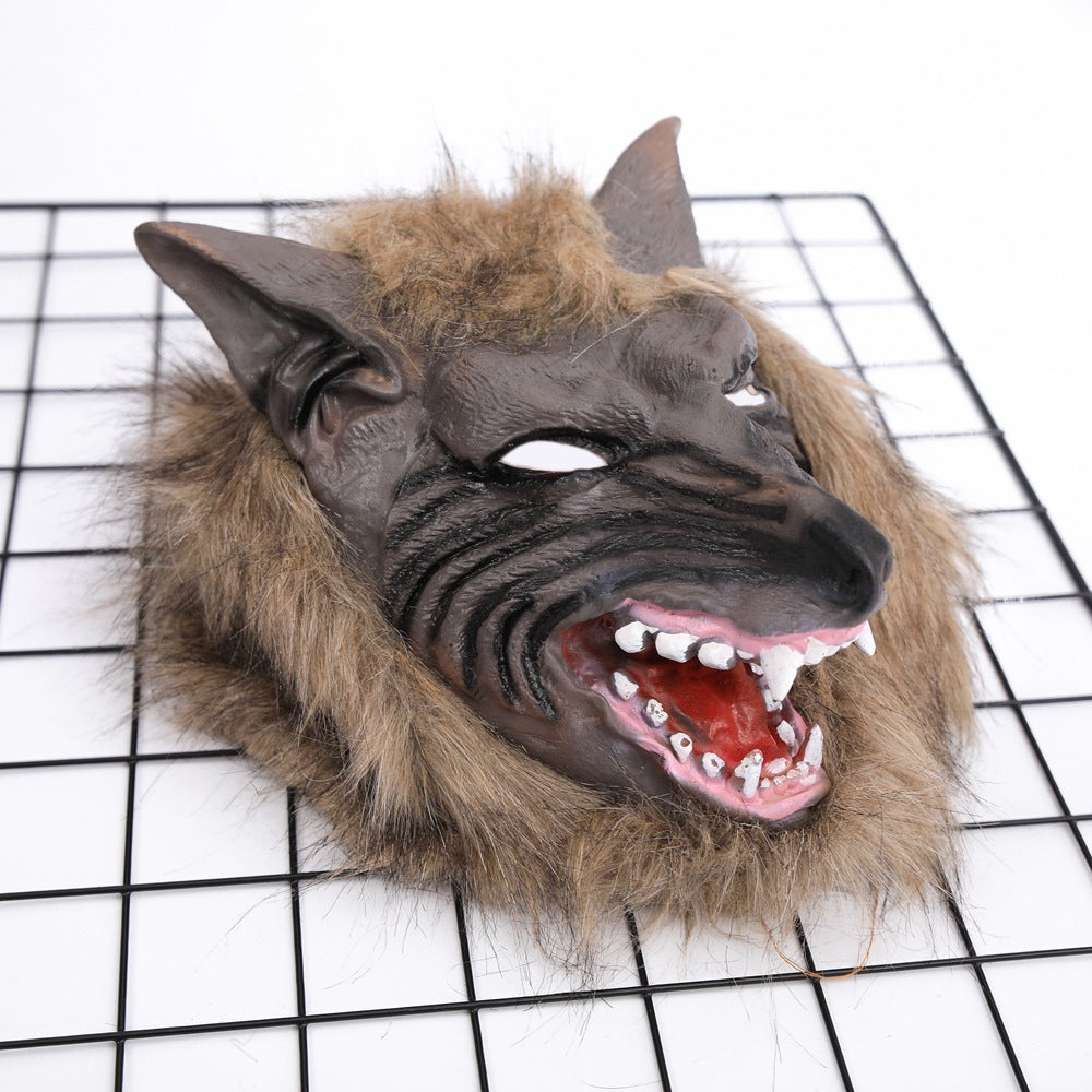 Halloween Wolf Head Mask, Realistic Costume Prop for Adults & Kids