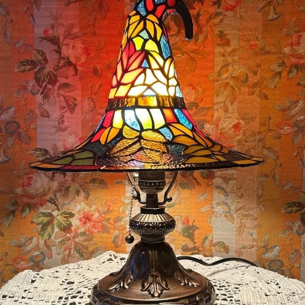 Resin Gothic Halloween Witch Hat Night Light