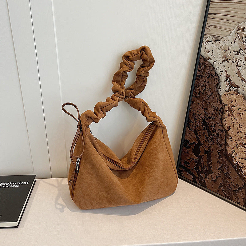 Adjustable Strap Pleated Crossbody Bag