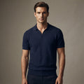 Men's Breathable Pineapple Knit Polo with Seagull Collar - product image 1