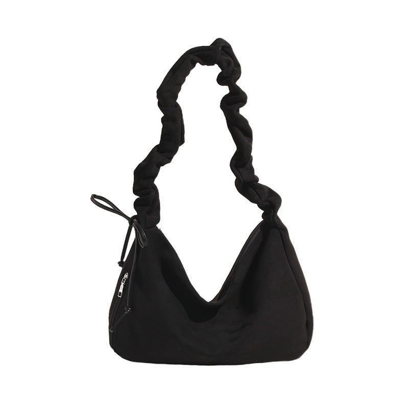 Adjustable Strap Pleated Crossbody Bag