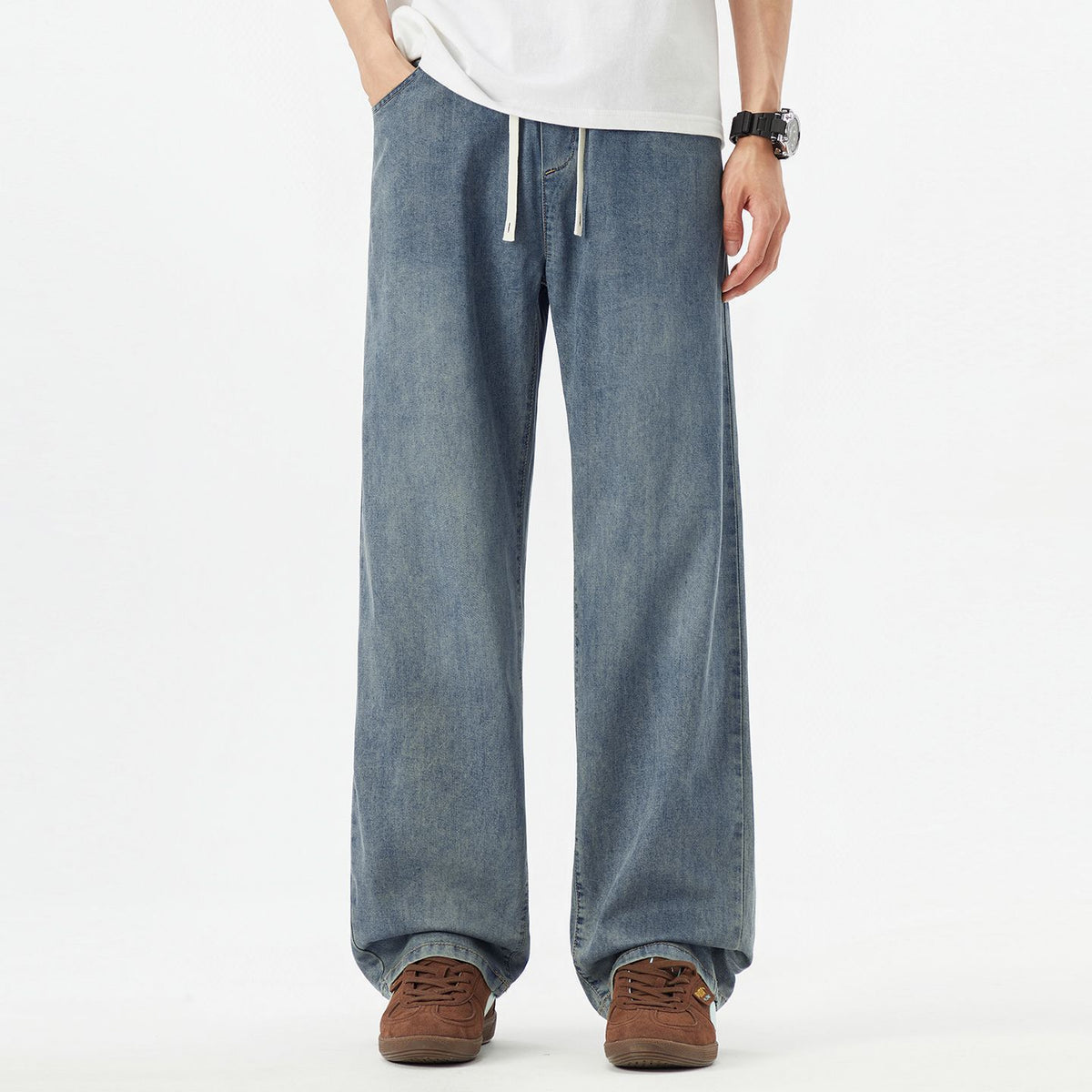 Men's Straight Leg Lycra Blend Trousers - product image 5